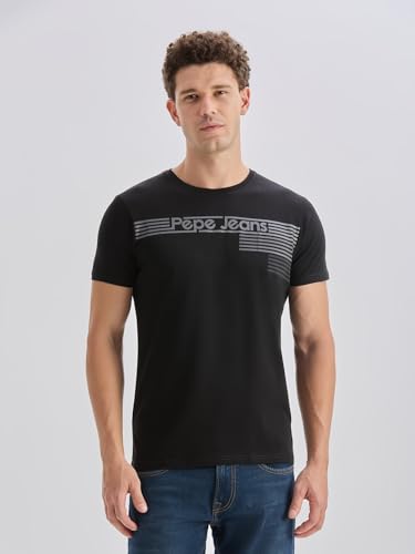 Image of Pepe Jeans Men T-Shirt|Cotton|Slim Fit