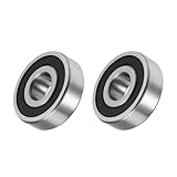 METALLIXITY Deep Groove Ball Bearings (6303-2RS, 17mm x 47mm x 14mm) 2Pcs, Carbon Steel Double Shielded Industrial Bearings - for Industrial Micro Motor