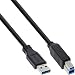Produktbild InLine 35310 USB 3.0 Kabel, A an B, schwarz, 1m