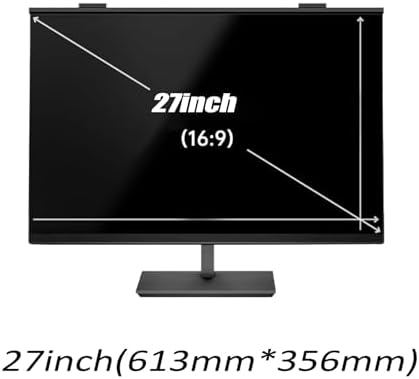 27" Anti-Glare Anti Scratch Screen Magnetic Privacy Screen, Hanging Removable Anti-Blue/Glare Protector Film for 16:9 Monitors,27inch(613mm*356mm) - 1