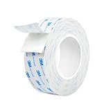 Dpm Tapes - Doppelseitiges Klebeband 3M 1600T für den Innen- und Außenbereich, wasserdicht, für schwere Gegenstände, PE-Schaum, Befestigung von Gegenständen, Bildern, 19 mm x 3 m