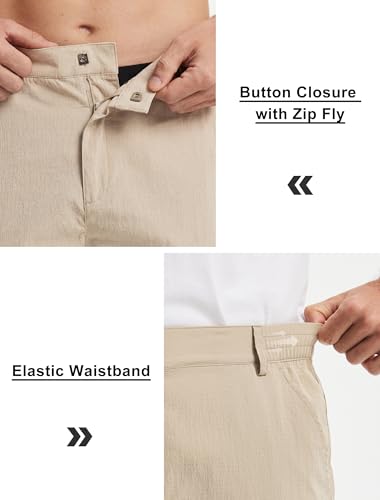 Image of Libin Men's Hiking Cargo Shorts with Zipper Pockets