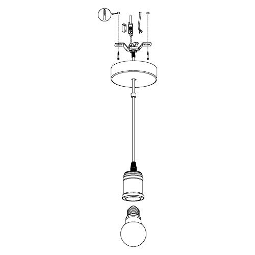 Eglo YORTH Lampadario a Sospensione. E27, 60 W