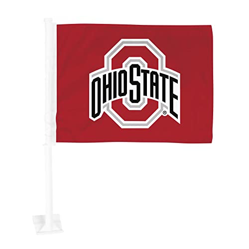 FANMATS 41686 Ohio State Buckeyes Car Flag 2-pk