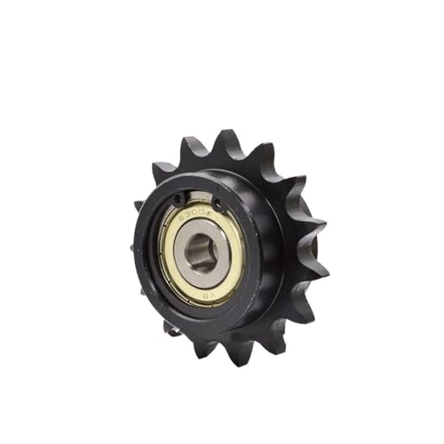 Bevel Gear Pinion Hardware Mechanical 1pc 13T-19T 08B Sprocket with Bearing 13 15 17 19 Teeth Idler Sprocket Drive Chain Gear Bore 10 12 15 17 20mm(Single Bearing-13 Teeth-Bore 12mm)