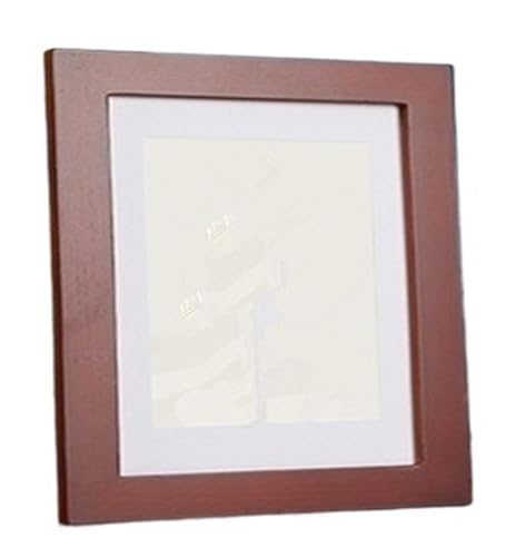 YGMNQAL Marco de Fotos Marco de madera for pintura en lienzo A5 A4 A3, marco de fotos de madera, marco de fotos de café negro, blanco y rosa con alfombrillas for montaje en pared(Red wood,20x25cm)