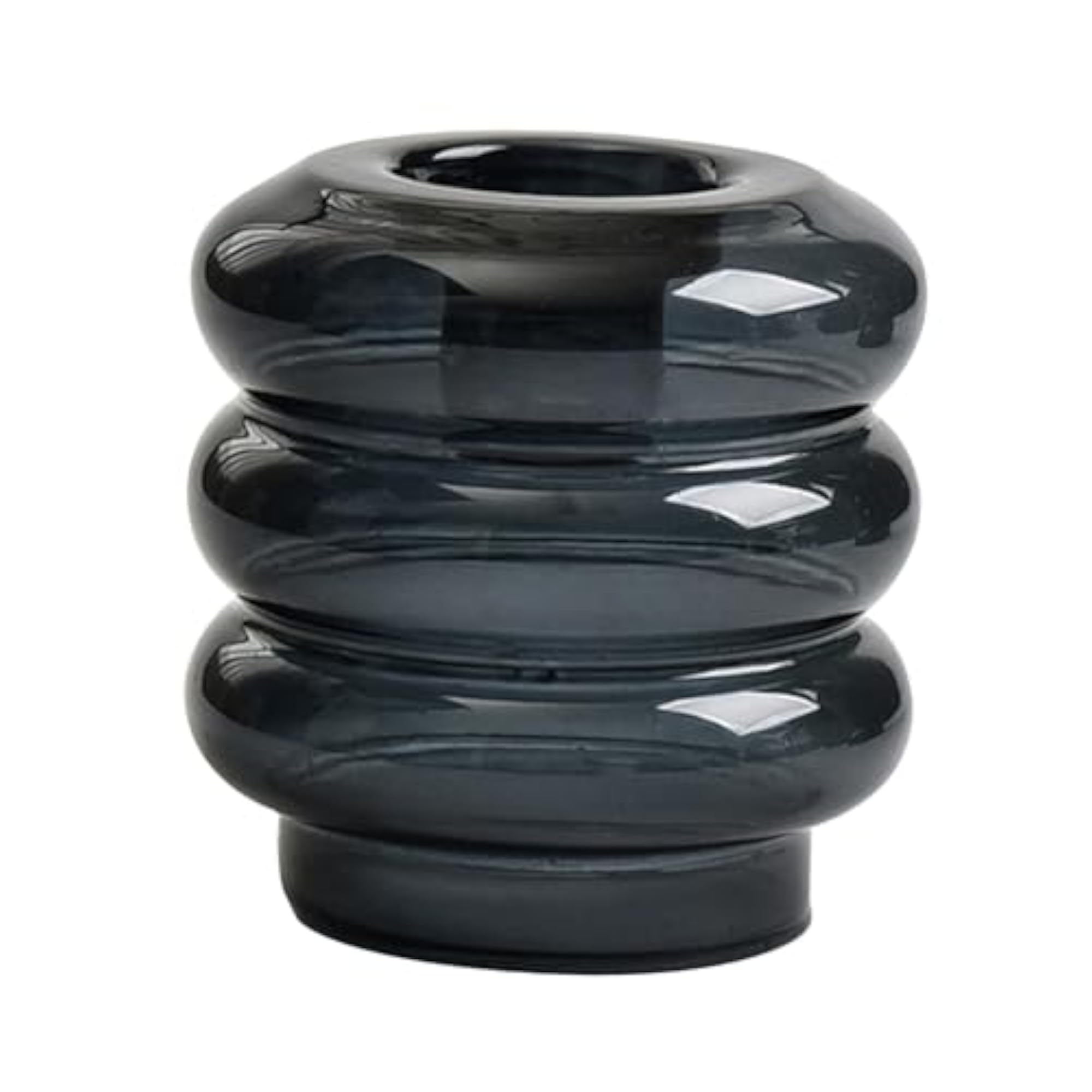 Glass Flower Vase Tealight Candle Holder, Simple Design