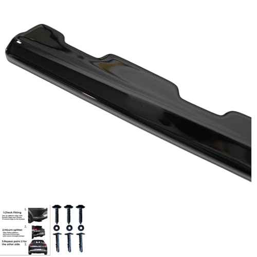 Oneway Heckschürzenansätze (Seitenteile) kompatibel mit BMW 4er G26 M-Pack/M440i 2021- - Schwarz glänzend