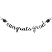 Glitter Congrats Grad Banner Decorations - Hanging Graduation Garland For Class Of 2024 Parties & Photo Backdrops