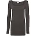 Produktbild VERO MODA Womens VMMAXI My LS Soft Long U-Neck Long Sleeve Regular Fit Top, Grey (Dark Grey Melange), 40 (Manufacturer Size: Large)
