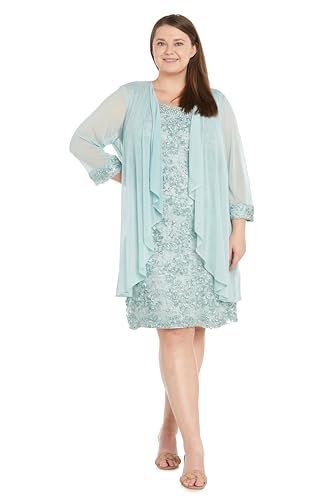 Image of R&M Richards Women's Gleaming Grace Lace Ensemble