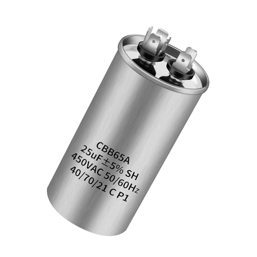 ANGEEK CBB65 450V AC 25uf 50/60HZ Condensador de arranque exterior,condensador de aire acondicionado,condensador de compresor,condensador de aire acondicionado,condensador redondo