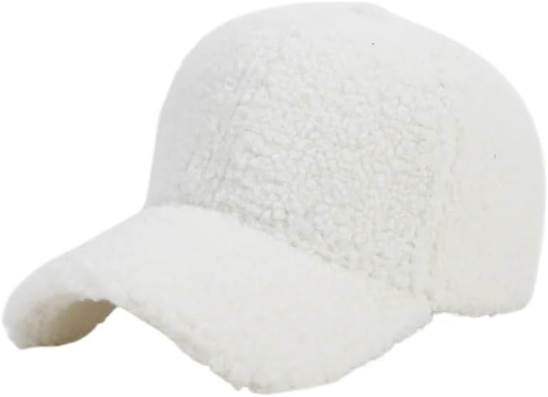 Warm Lamb Wool Hip Hop Cap Hats for Men Autumn Winter Plush Baseball for Women Solid Color Soft