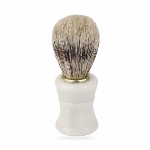 Shaving Brush Smooth And Soft Professional Pure Bristle Brush with Elegant Design User Friendly Men Using Shave Cream or foam Brush Hair Salon Tool Plastic handle Fast leather Wet Shaving (1Pc)