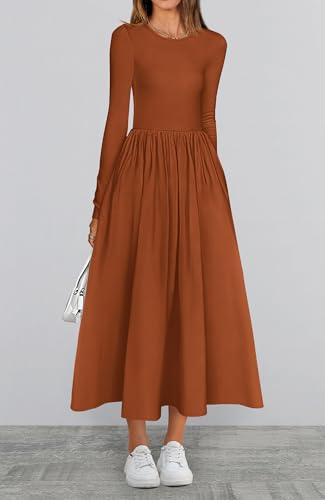 BTFBM Casual Long Sleeve Dresses Spring Dresses 2025 Wedding Guest Dress Midi Dress Flowy Bohemian Long Dress