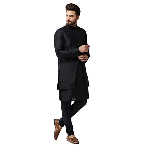 Sojanya (Since 1958 Men'S Silk Blend Kurta Churidaar Pyjama & Jacket Combo4