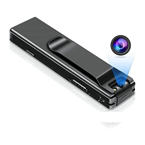 SRIKEKL 1080P Body Mounted Camera, Mini Wearable Pocket Camcorder with Clip/Motion Detection,Mini Spy Hidden Camera for Home Office Security(With 64GB Card,No WiFi) Cover