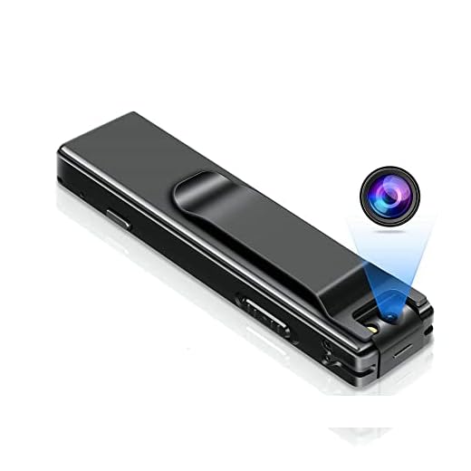 Caméra 1080P montée sur Le Corps, Mini caméscope de Poche Portable, Mini caméra cachée Espion pour la sécurité du Bureau à Domicile (avec Carte 64 Go, Pas de WiFi)