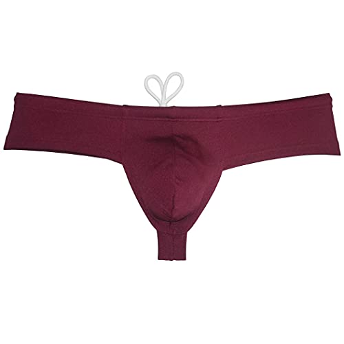 Men's Brazilian Bikini Swimsuit Thong Drawstring Swimwear Solid Shiny Ultra Cheeky Swim Boxer Briefs3