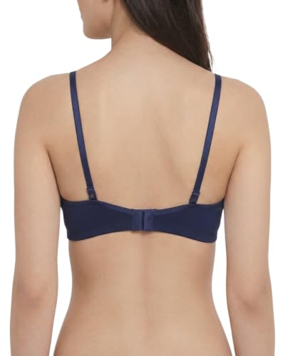 Image of Brida Monica Women's Wide Strap Bra - Soft Hosiery Cotton, Non-Padded, Wireless, Seamless Full Coverage T-Shirt Bra