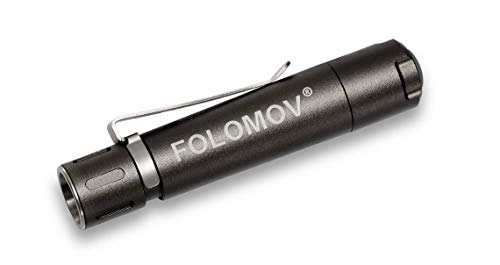 FOLOMOV EDC C1 400 Lumens AAA Size Flashlight with USB Rechargeable Baterry, IPX-8 Waterproof, 15 Modes, for Everyday Carry