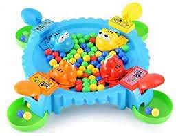 Eagle Enterprise Hungry Frog Game Little Frog Eat Beans PK Desktop Games Small Toys Parent-Child Interaction Toys for 4 Players Random Color Strategy & War Games Board Game