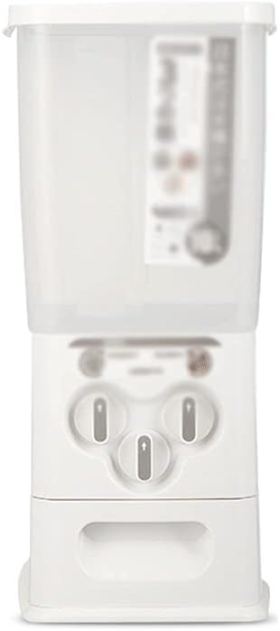 Rice Bucket Plastic Measure Grains Food Dispenser Rice Bucket Multi Compartments Sealed Storage for Dry Food 43.5X39.8X21CM Food dispensers (Color : White Size : 43.5X39.8X21cm)