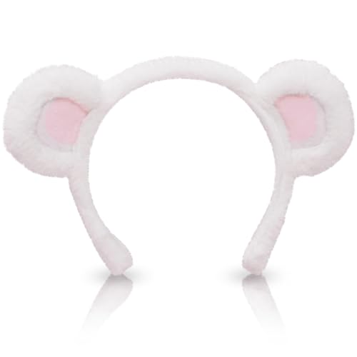 AEGYPIUS Bear Ears Headband, Plush Bear Headband for Costume Parties