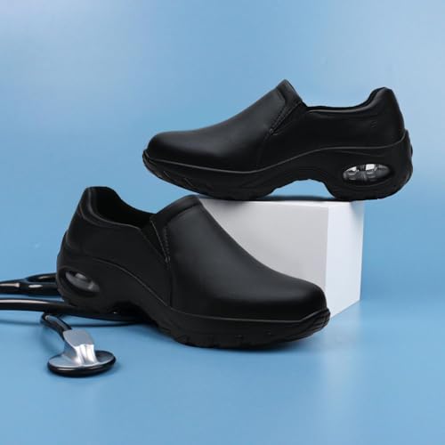 Image of Women's Nursing Shoes Slip On Lightweight Slip Resistant Comfort Non Slip Waterproof Food Service Work Shoes