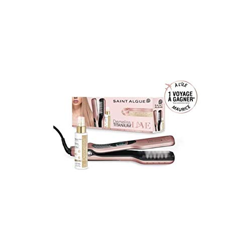 SAINT ALGUE Coffret Lisseur vapeur Demeliss TITANIUM Love Edition Couleur GOLD ROSE + Soin nourrissant 100ml Kera-PROTEIN