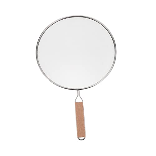 MUCKLILY 1Pc Oil Guard Pan Cover Professional Oil Splash Shield Kitchen Splatter Screen for Frying Pans Handle Keeps Stove Clean