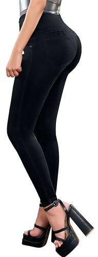 Fiorella Shapewear Pantalones Colombianos Levanta Cola | Butt Lifting Colombian Jeans for Women | High Waisted Push Up 524BL2