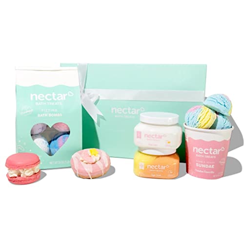 Bath Bombs Gift Set, Bath Soap And Body Scrub Gift Set With Bath Bombs, Sugar Body Scrub, Shea Body Butter, Bubble Bath, Donut Soap, Whipped Soap #TOP26