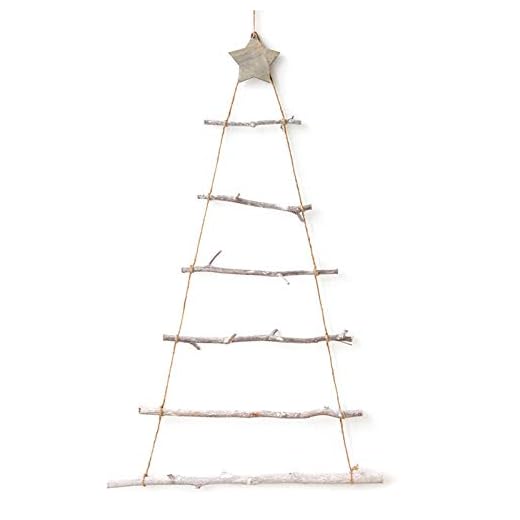 CANNXI Albero di Natale in legno ornamento da parete albero con scala ramo per la casa soggiorno sfondo Decor