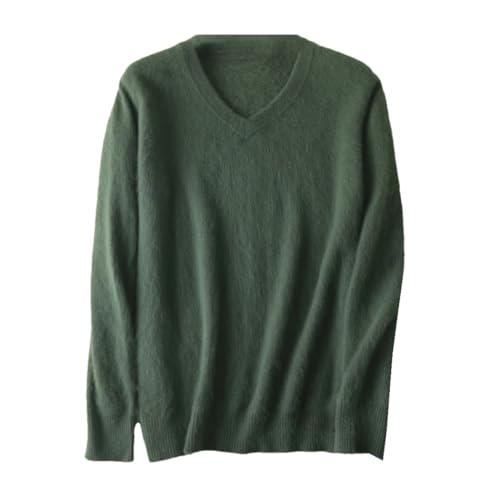 Men's V-Neck Knitted Sweater Large Size Pullover Casual Long Sleeve Warm Fall Winter Top