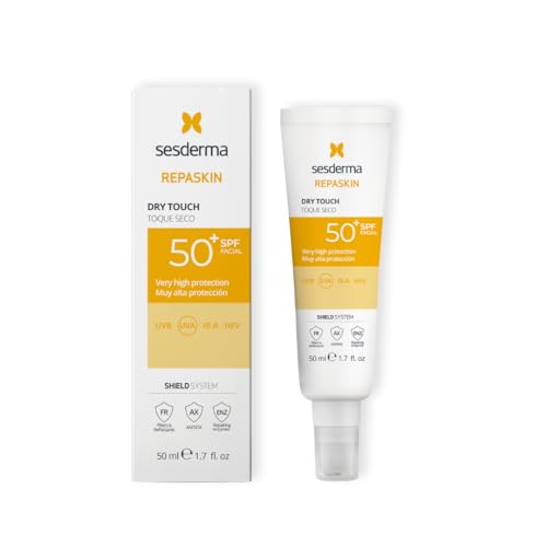 Sesderma Repaskin SPF 50+ Dry Touch 50ml - Mattierende Sonnencreme für Gesicht & Körper, UVA/UVB Schutz, Physikalische & Chemische Filter, Schnell Einziehend, Anti-Photoaging