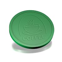 CombiCraft Jetons de café en Blanc jetons de Consigne avec imprimé de Tasse de café pour fêtes et événements, diamètre de 29 mm, Emballage de 100 pièces