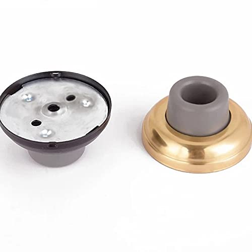 Tope de puerta antigolpes de acero inoxidable bronce para evitar daños en pared y suelo 4