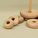 Free Shipping Natural Handmade Educational Rings, PY52 Wooden Stacking Stacker Pyramid Montessori and Waldorf Inspired Lotes Toys Baby Gift with 7 Parts