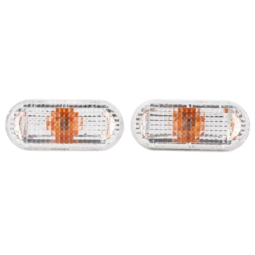 CFTGIW Side Marker Light Housing Pair of Side Indicator Light Housing Long Lifespan Scratch Resistant 1J5949117 Replacement for Seat Arosa (White)