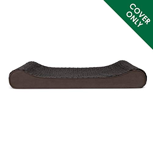 FurHaven Replacement Dog Bed Cover Ultra Plush Faux Fur & Suede Contour Luxe Lounger, Machine Washable - Chocolate, Jumbo (X-Large) - Image 2