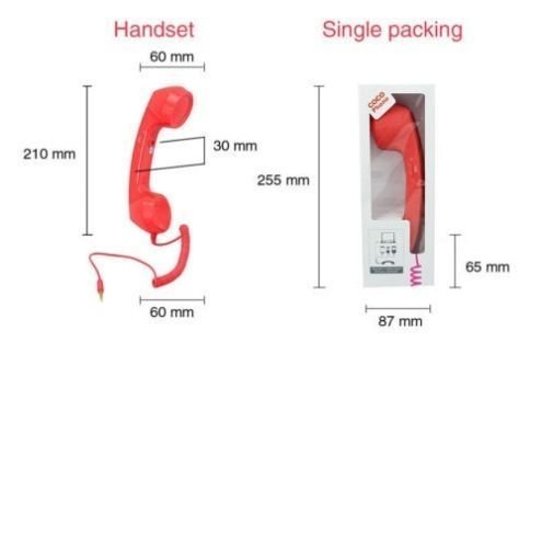 Image of GION Radiation Free Telephone Style Phone Coco Phone 3.5mm Wired Retro Handset Receiver Phone (1Pcs) (Multicolor)