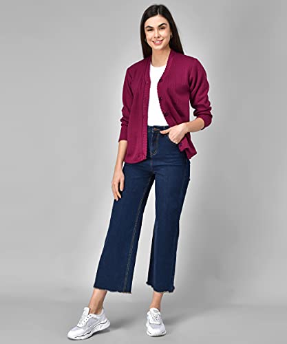 Image of eKools Women's Winterwear Woolen Sweater Cardigans