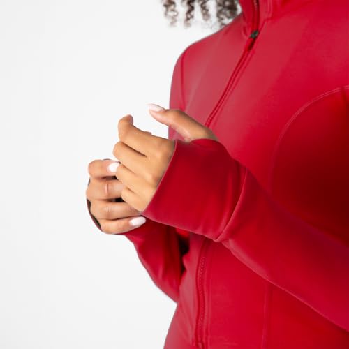 Image of YITTY Active Women's Ultraluxe Full Zip Jacket, Athleisure, 4-Way-Stretch, Thumbholes