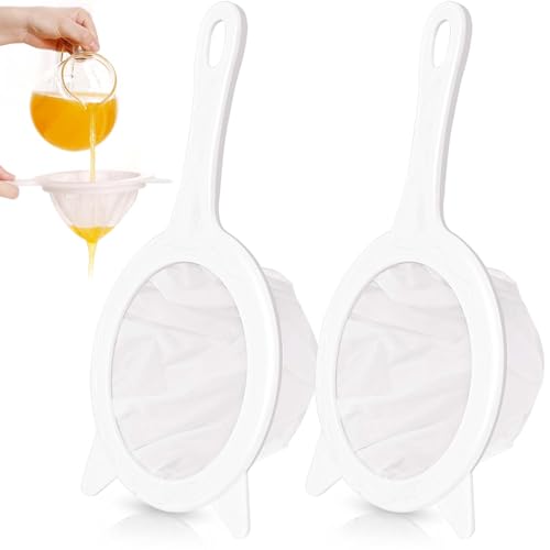 REJOECE 300/450 Tamiz de Filtro de Alimentos 2 Piezas Colador Kefir Colador Plastico Filtros para Vino Filtro para Vino para Filtrar Aceite Mermelada Cafe Caldo