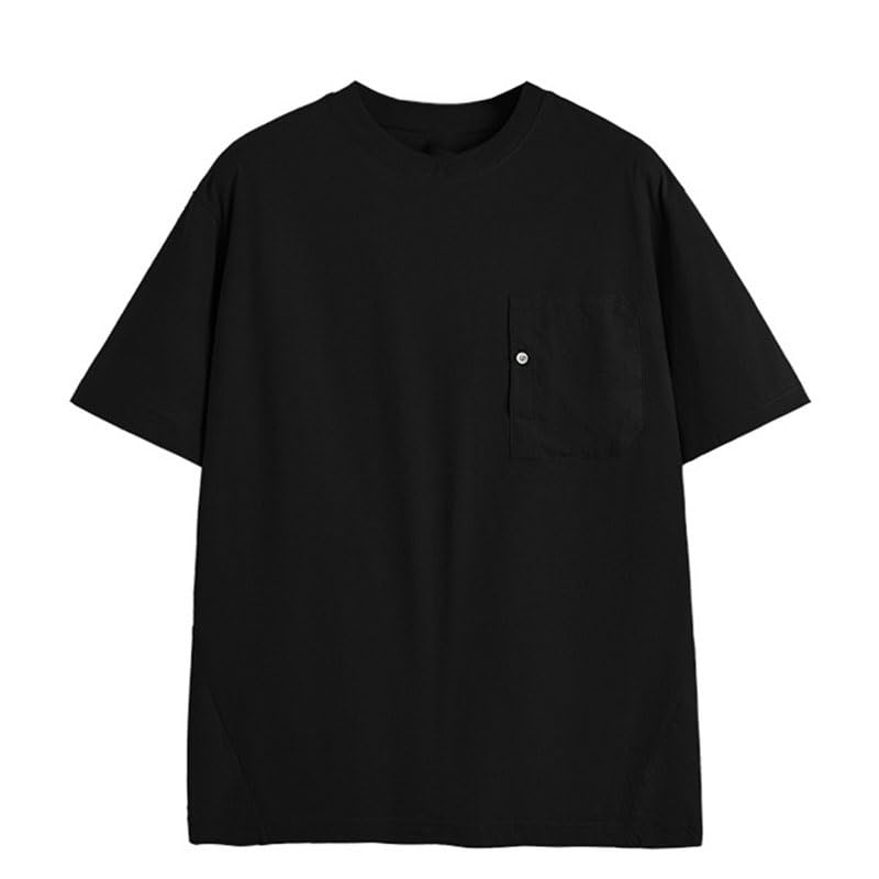 T-shirt de sport respirant et ample en polyester avec poche poitrine pratique