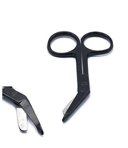 Premium Quality Stainless Steel Full Black Color Lister Bandage Scissors 3.5