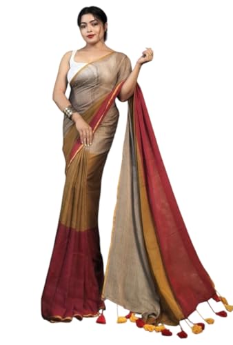 Image of Pure Cotton Saree | Soft & Lightweight | Handloom Woven Elegance for Festive & Casual Wear