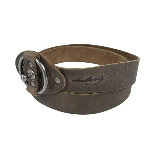 Heather's, Belt for Women with Ring, No-Buckle Belt, Waist Strap, Stylish Belly Accessory, Full Grain Leather, Handmade3