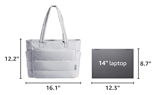 Image of BAGSMART Tote Bag for Women, Lightweight Puffy Tote Bag with Compartments Shoulder Bag Handbag for Travel, Work, Gym | Lightweight